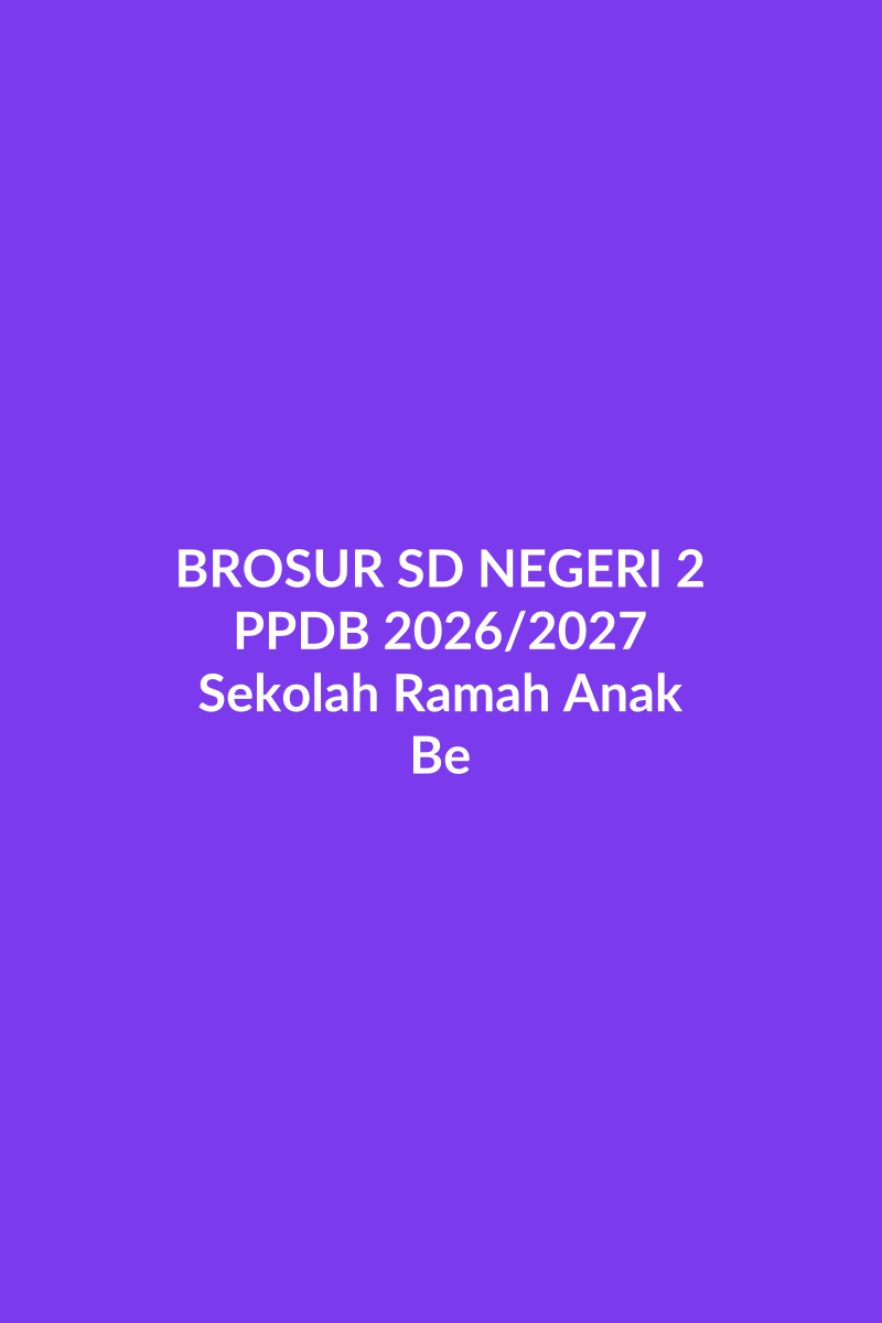 Brosur SD NEGERI 1 ANGKINANG