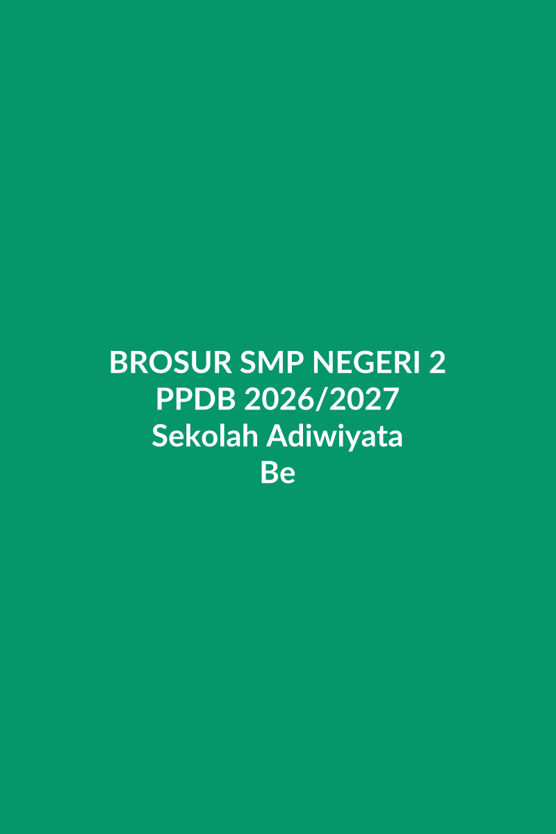 Brosur SMP NEGERI 1 DAHA SELATAN